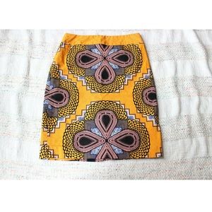 MAEVE Clementina Tribal African Print Pencil Skirt
